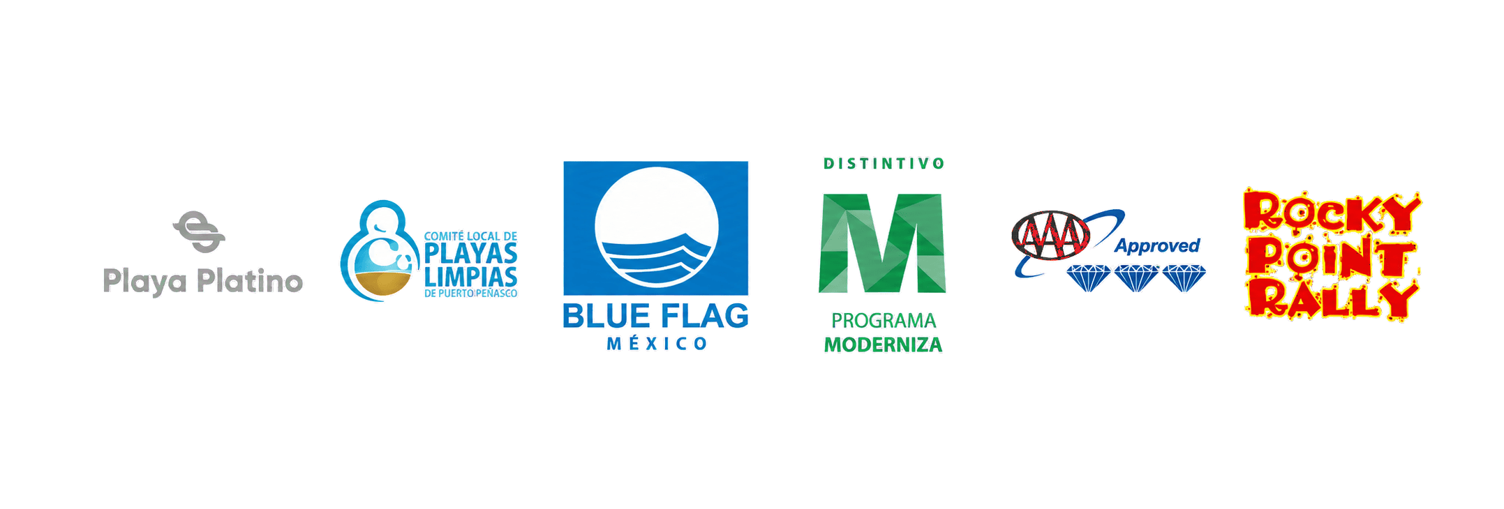 Playa Platino, Comité Local de Playas Limpias de Puerto Peñasco, Blue Flag México, Distintivo M Programa Moderniza, AAA Approved y Rocky Point Rally